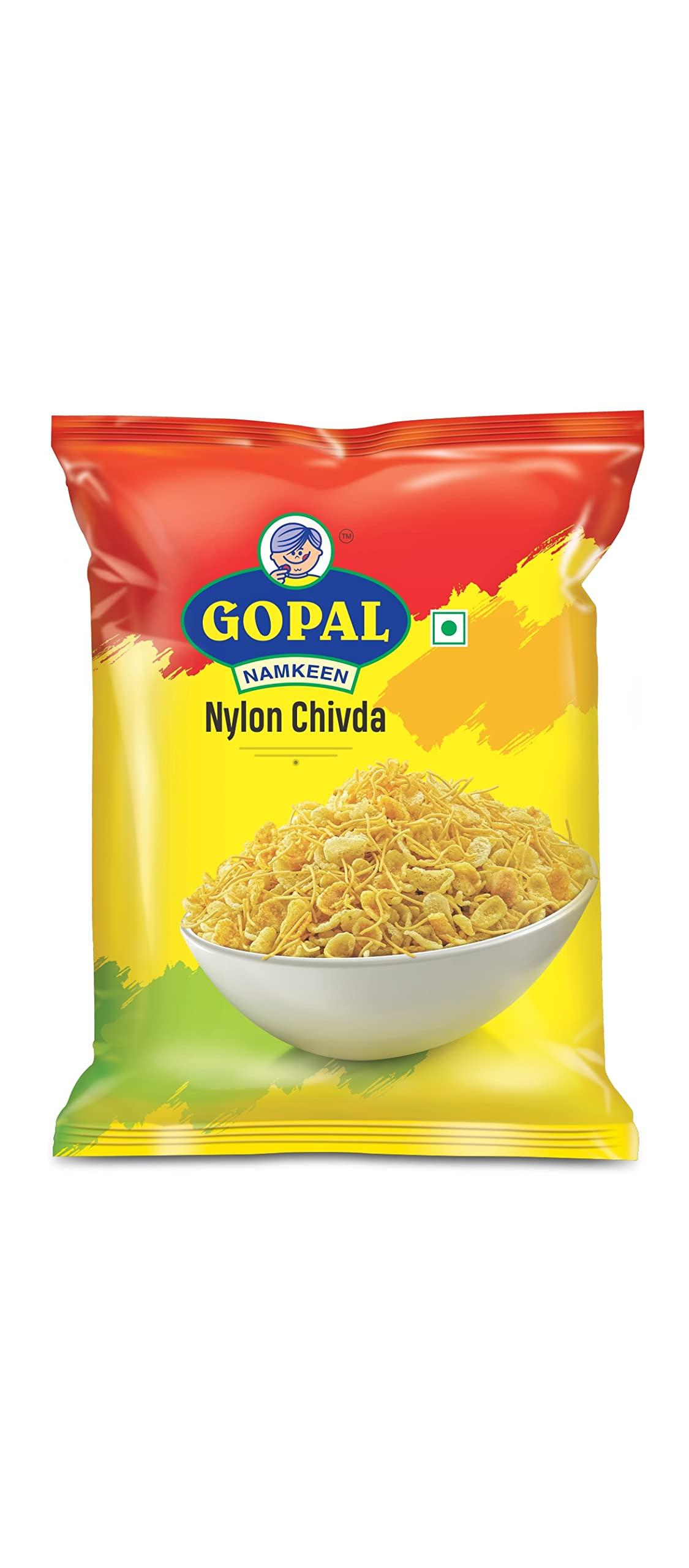 GOPAL NAMKEEN Gopal Namkeen Combo |Bhavnagri Gathiya 500g | Sev Murmura 500g |Nylon Chivda 500g |Nadiyadi Mix 500g |Sing Bhujiya 500g
