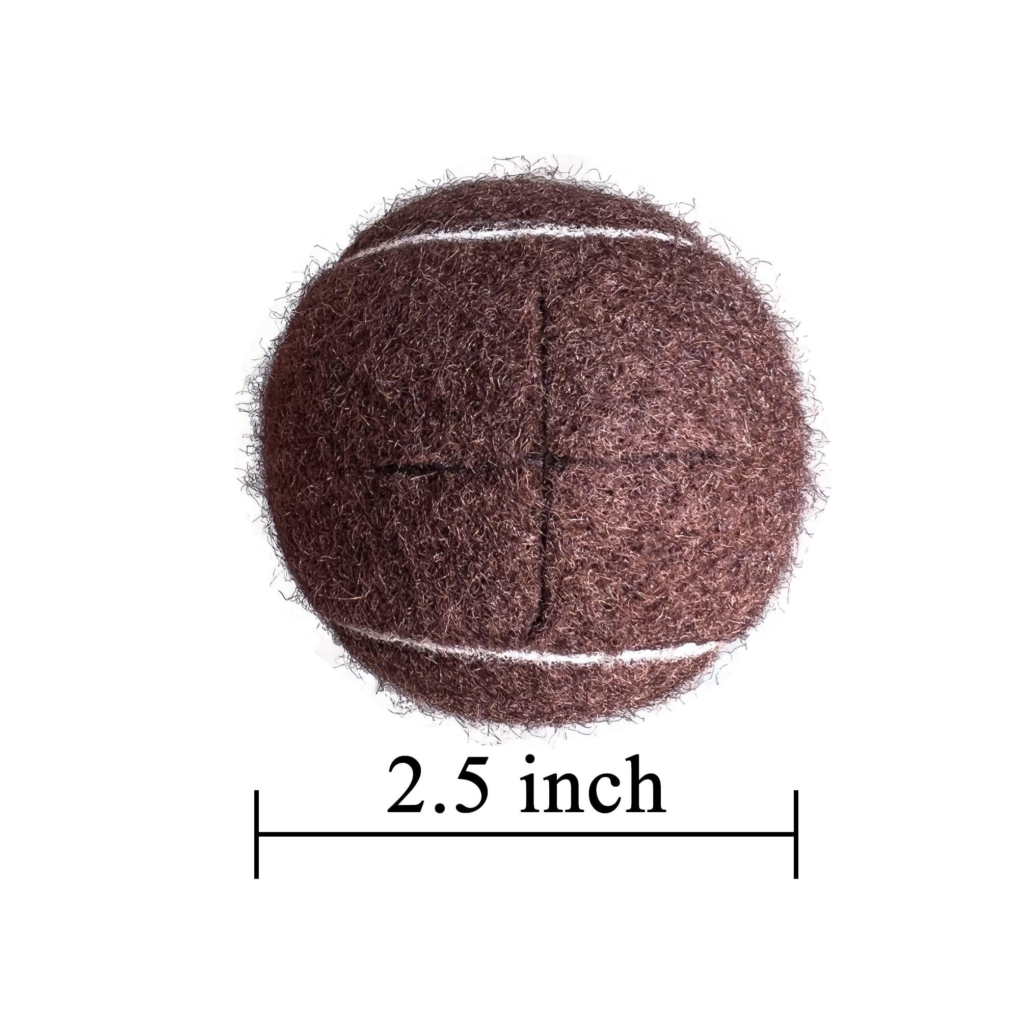 HiBallBall HiBallBall 2 Pack Precut Tennis Balls for Walkers, Tennis Balls for Chairs Furniture Legs, Heavy Duty Long Lasting for Ski Glides (Brown)