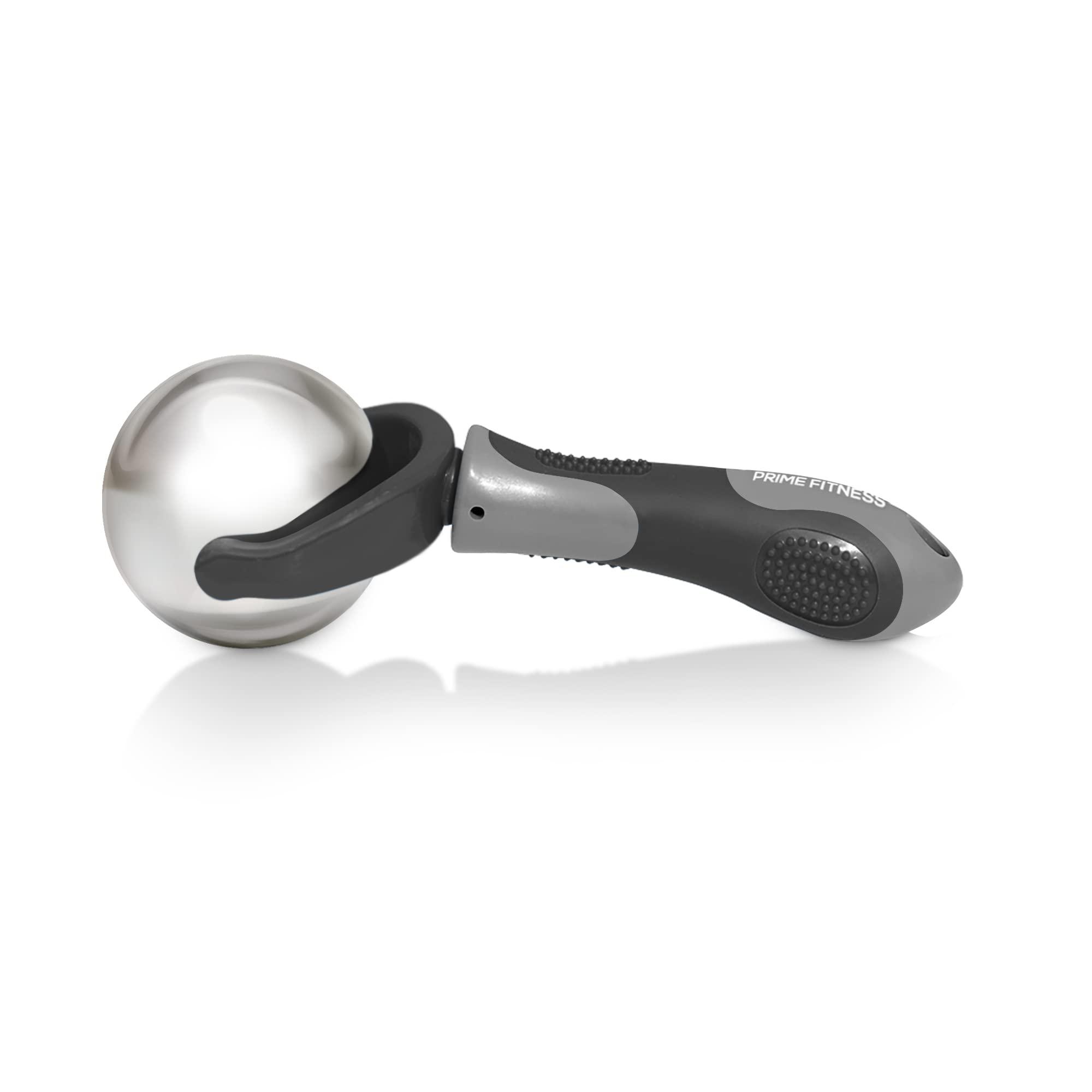 PRIME Fitness PRIME Fitness Cold Massage Roller Ball | Cold Therapy | Ice Roller Ball with Handle | cryo Stick | Relieve Muscle Pain (Black)