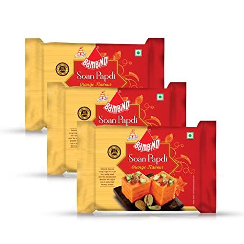 Bambino Bambino Soan Papdi Orange Flavour 200g (Pack of 3)