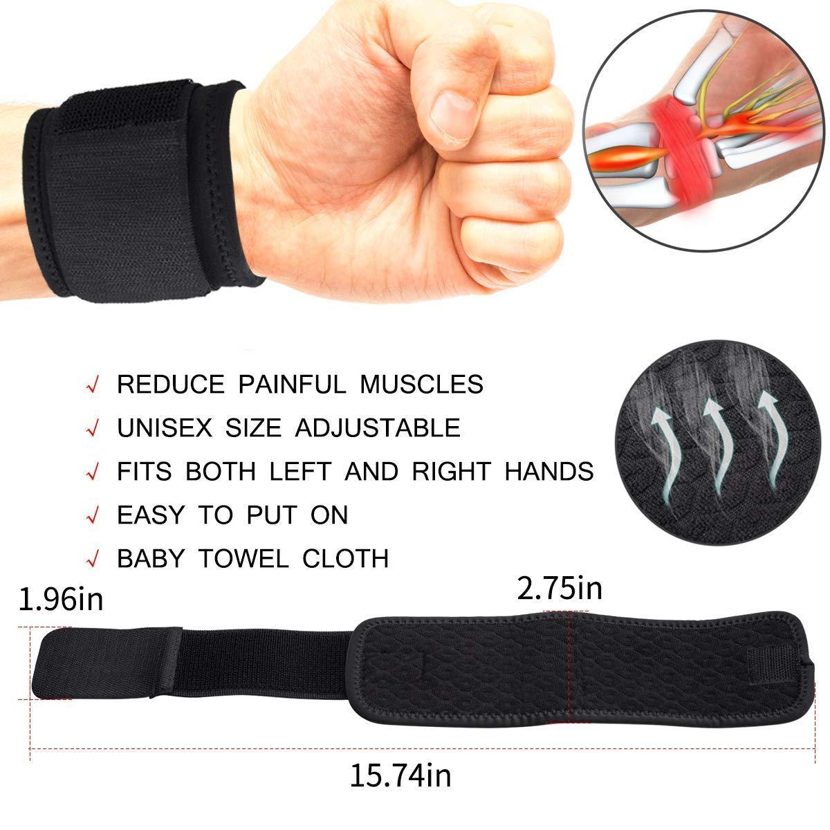 B fit B Fit Wrist Brace Adjustable Wrist Support for Arthritis and Tendinitis Pain Relief - Ergonomic Hand Wrist Wraps Compression Strap for Working Out Sport Weightlifting ABE326