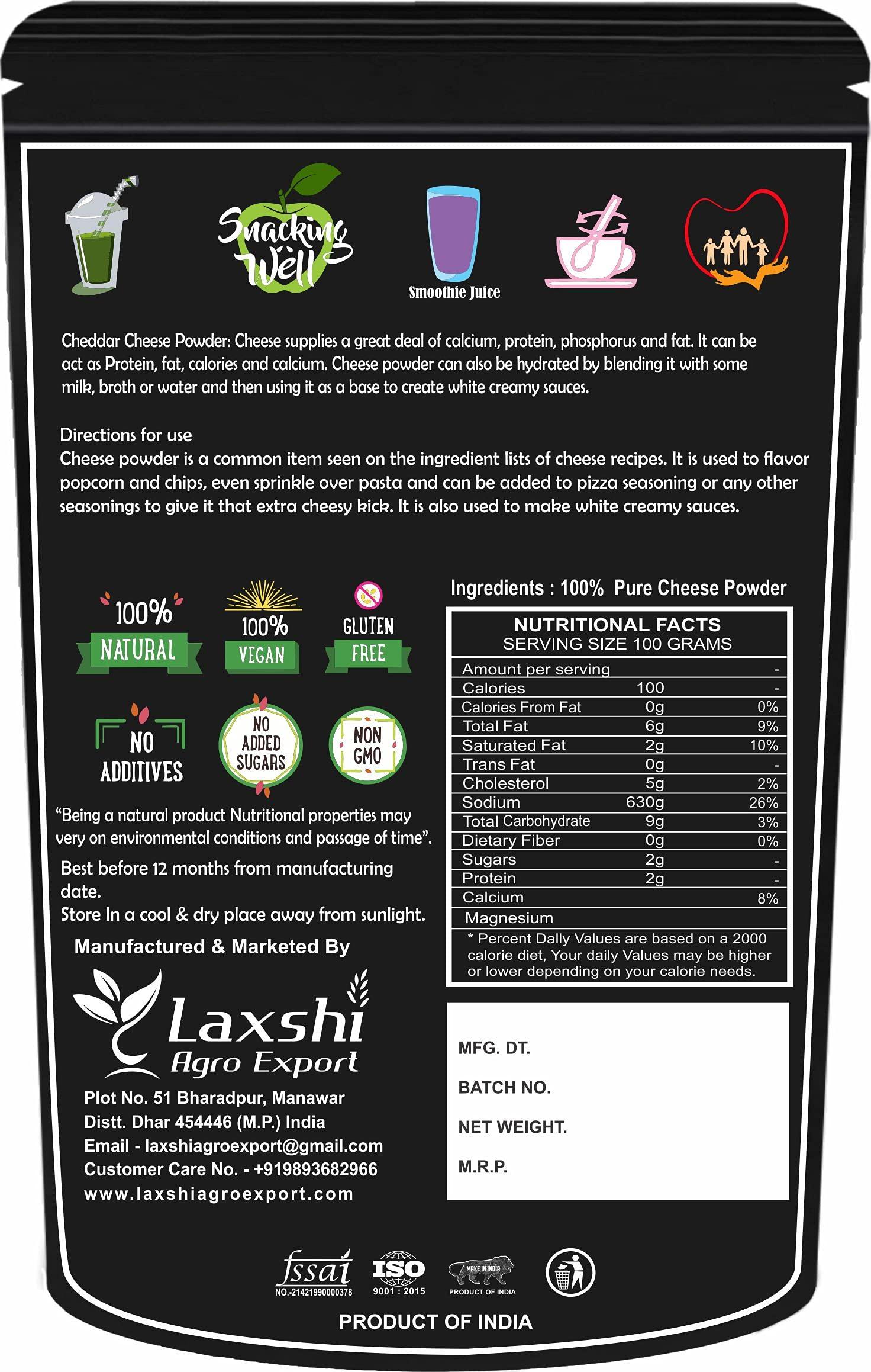 Organic Prime Organic Prime Cheddar Cheese Powder | Cheese Powder for Popcorn - 500 GM By Organic Prime