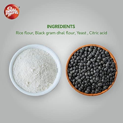 Double Horse Double Horse One Hour Idli/Dosa Batter Pre-Mix 500g x Pack of 2 | Traditional Kerala Breakfast| Instant Breakfast Mix | One Hour Fermentation|Ready To Cook Mix