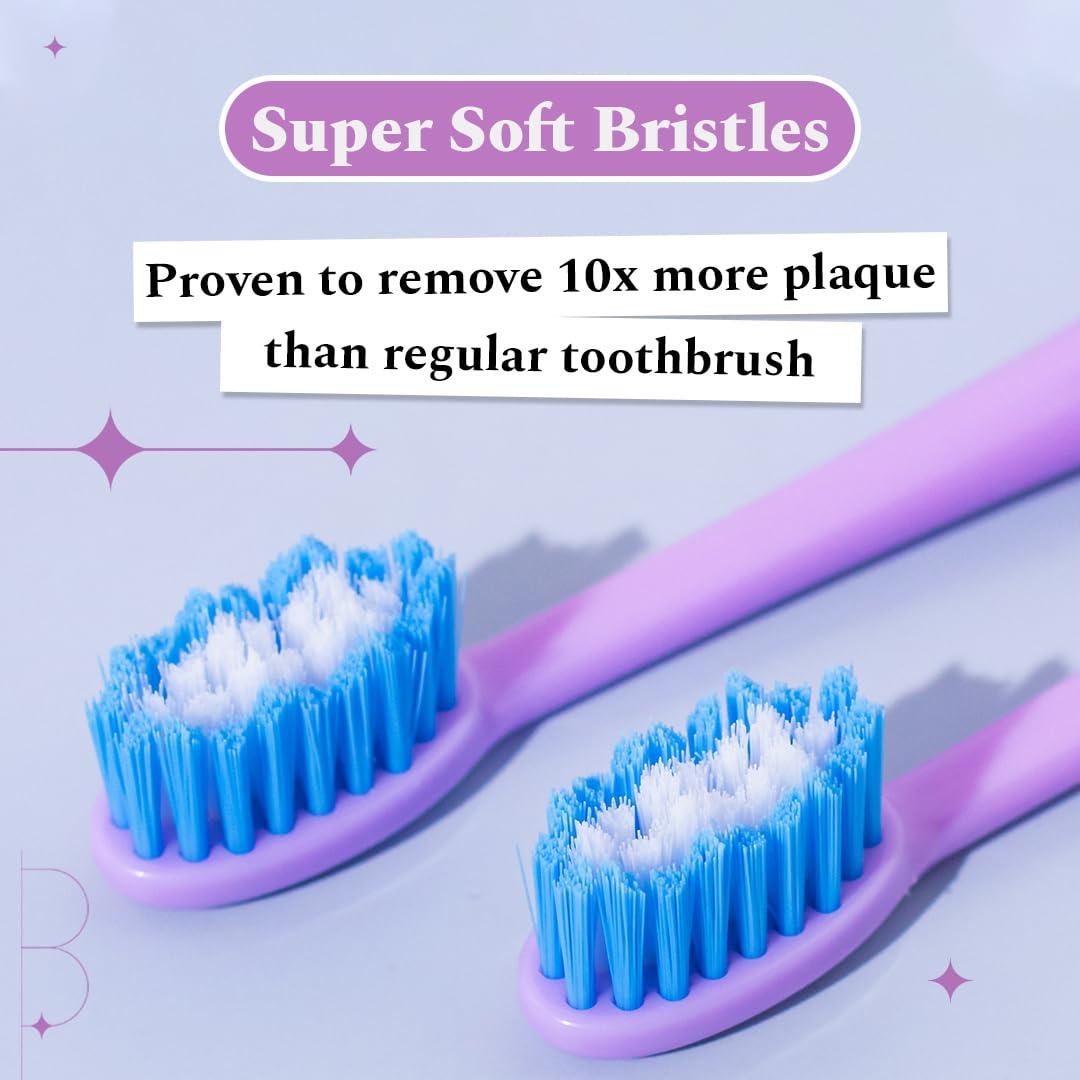 Perfora Perfora Adult Teeth Whitening Care|Lilac Lavender Electric Toothbrush|Purple Magic Whitening Serum Toothpaste|Purple Toothpaste For Teeth Whitening|Sls Free & No Artificial Sweetener|Pack Of 2