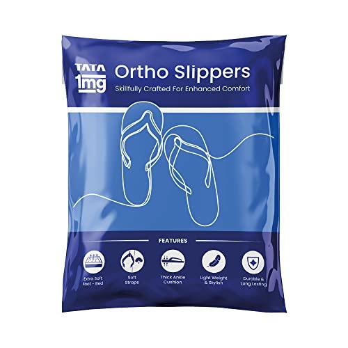 Tata 1mg Tata 1mg Ortho Slippers helps In Diabetes, Heel Pain, Knee Pain Or Back Pain For Men (Pack of 1, Size-8, Brown)