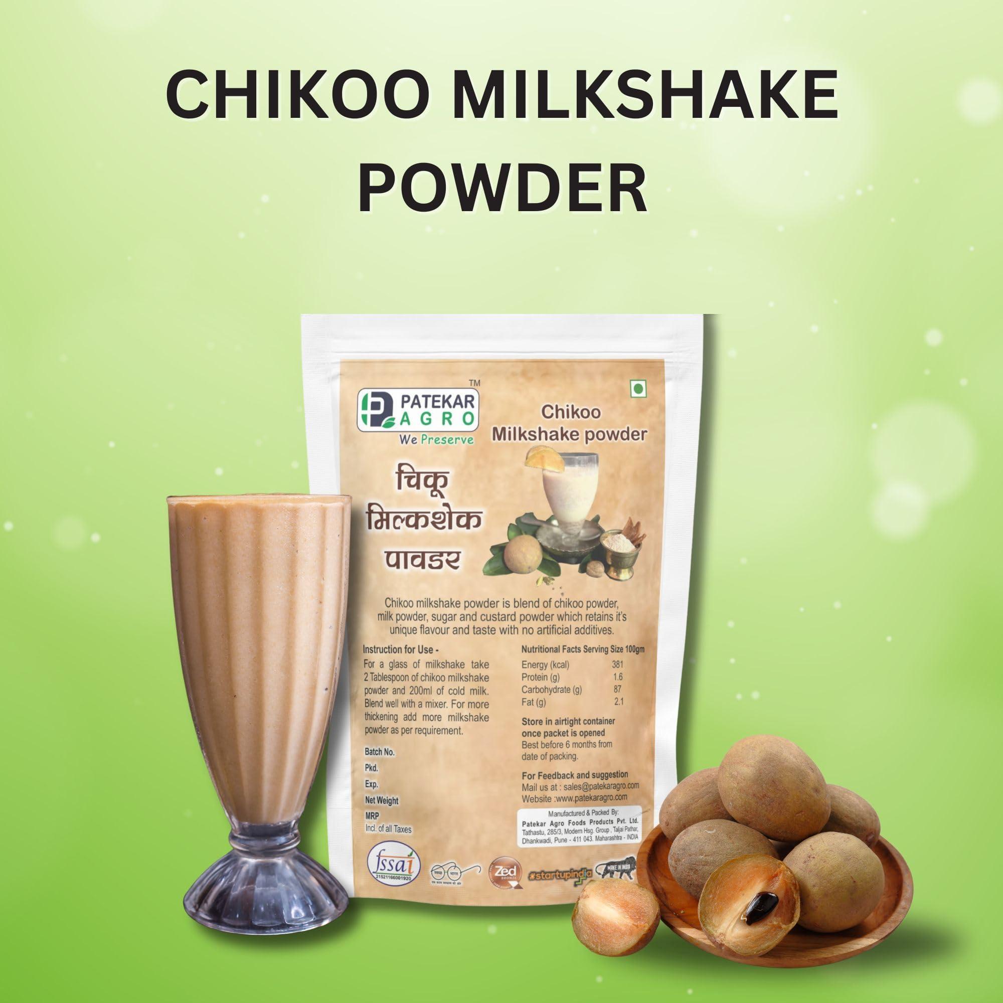 PATEKAR AGRO PATEKAR AGRO Chickoo Milkshake Powder (500 Gr)