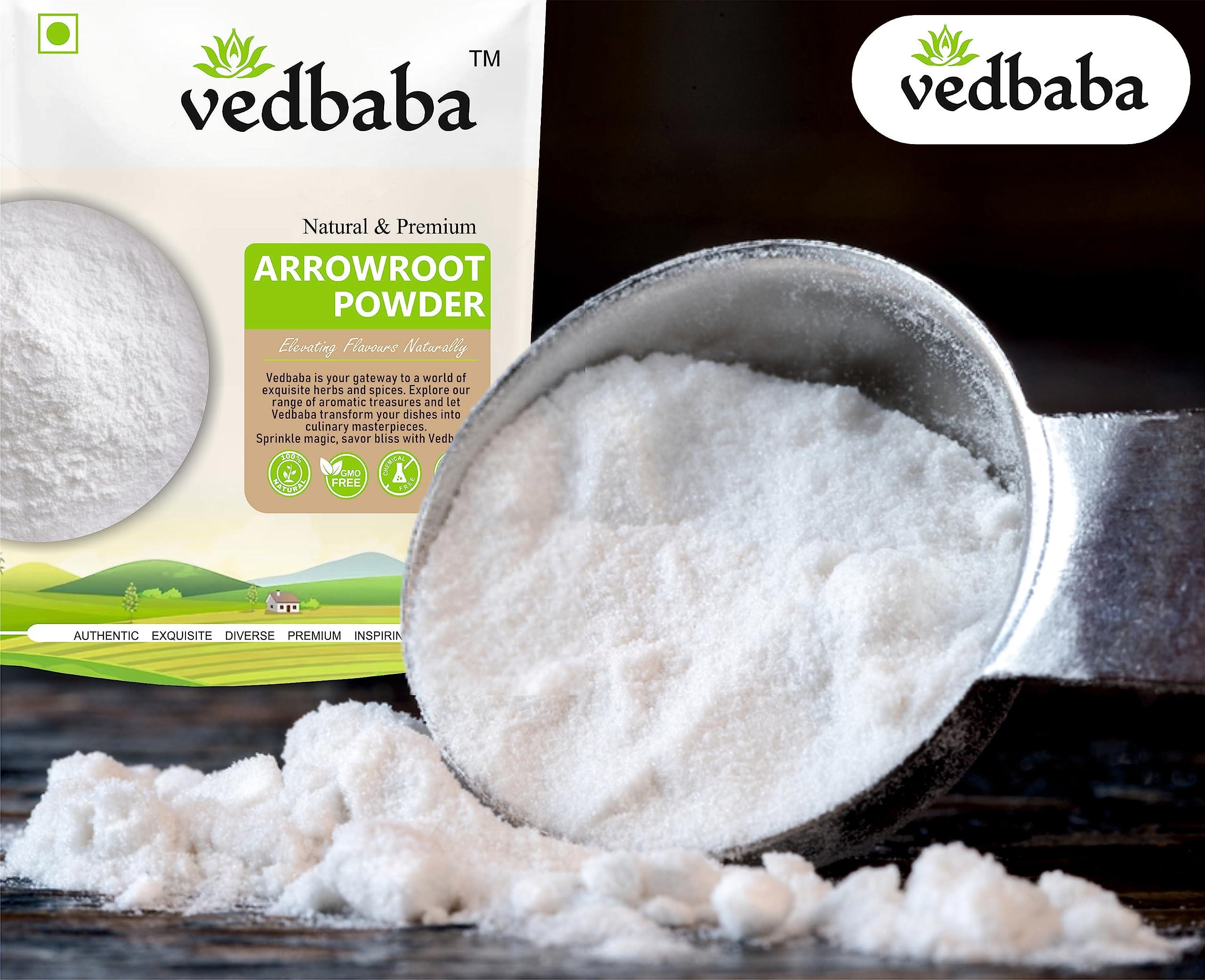 Ved Baba Vedbaba Arrow Root/Ararot Powder for Gravy, Puddings,Soups, Bread and More | Arrowroot Powder Organic | Arrow Roots Powder (400 GM)