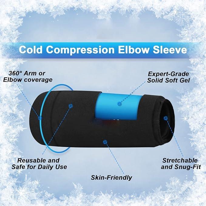 BLURISM BLURISM Knee & Elbow Ice Pack for Injuries Reusable Ice Gel Sleeve| Hot & Cold Therapy Ice Packs for Tendonitis, Tennis Elbow, Golf Elbow| Natural Cold Pack Pain Relief for Muscles & Joints