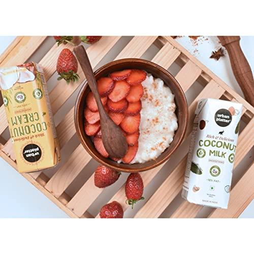 urban platter Urban Platter Unsweetened Coconut Cream, 250ml [ 23% Fat, Additive-Free, Made in India, 100% Pure & Thick, Clean Label]
