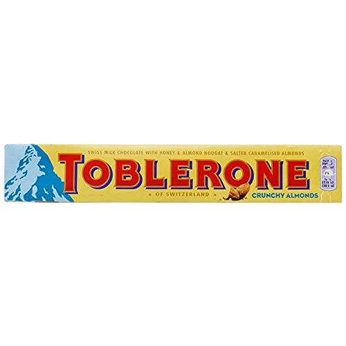 Toblerone Toblerone of Switzerland Swiss Milk Chocolate with Crunchy Almonds, 12 Pack Pouch, 12 x 100 g