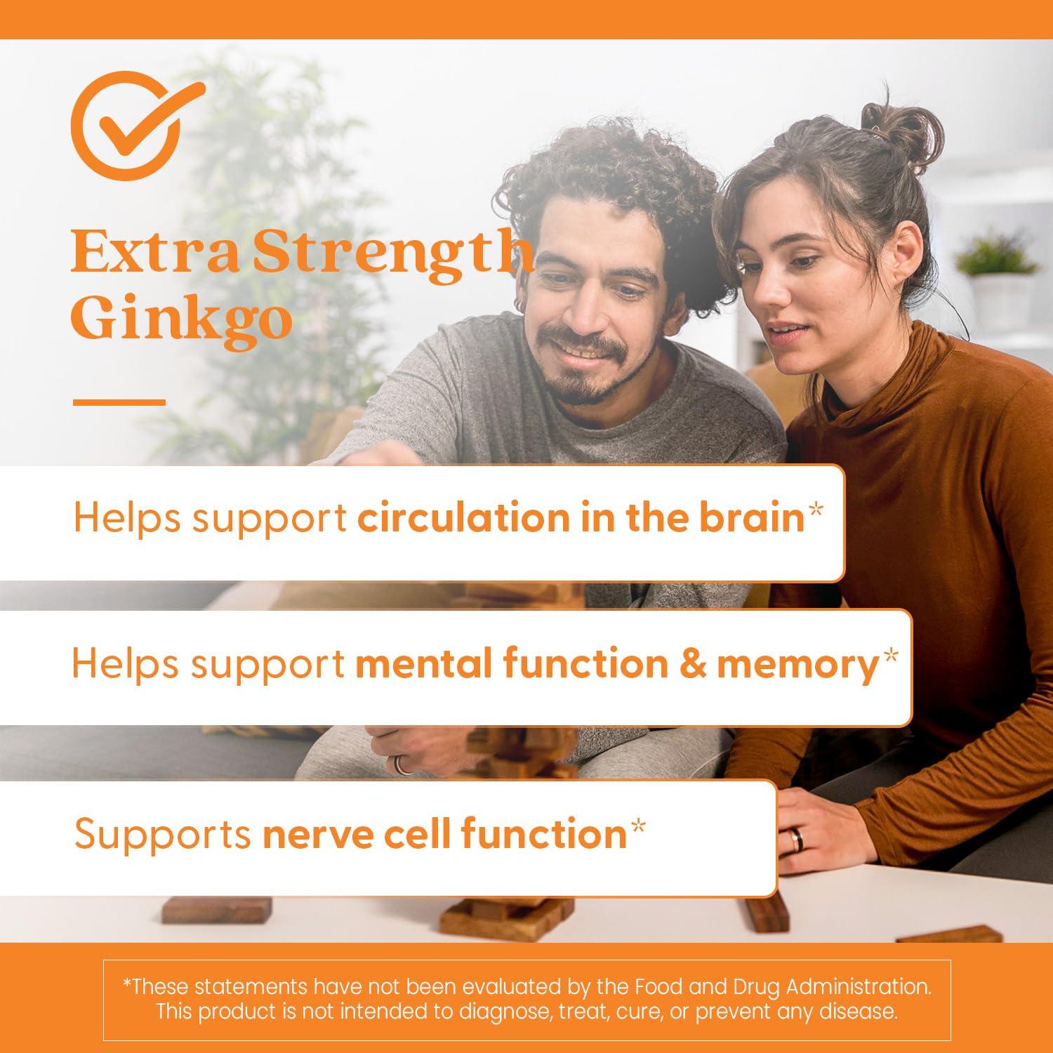 Doctor's BEST Doctor's BEST Extra Strength Ginkgo, Non-Gmo, Gluten Free, Vegan, Soy Free, Promotes Mental Function And Memory, 120 Mg, 120 Count (Pack Of 1) - Capsule