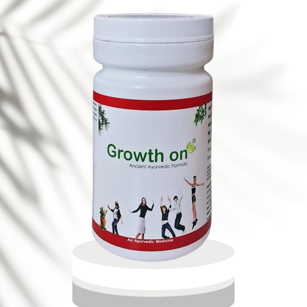Growth On GrowthOn Powder | Herbal Body Growth Formula | Increases Height, Bone Strength, & Immune Support | Natural Growth Supplement for All Ages (200 gram pack of 1)
