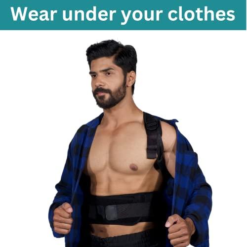 unimaker unimaker Posture Corrector for Men & Women, Back Pain Relief Belt for Spinal Backbone Support Spine Posture Corrector Neoprene (L)