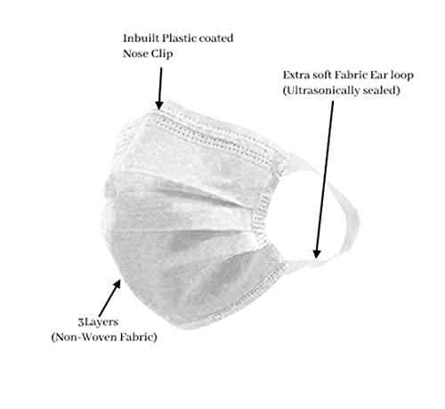 7Shield 7Shield Kids Size Black dot printed Mask with Nose clip and soft fabric ear loop Mask 3 ply disposable filter protection breathable dust proof Water Resistant Surgical Mask(400)