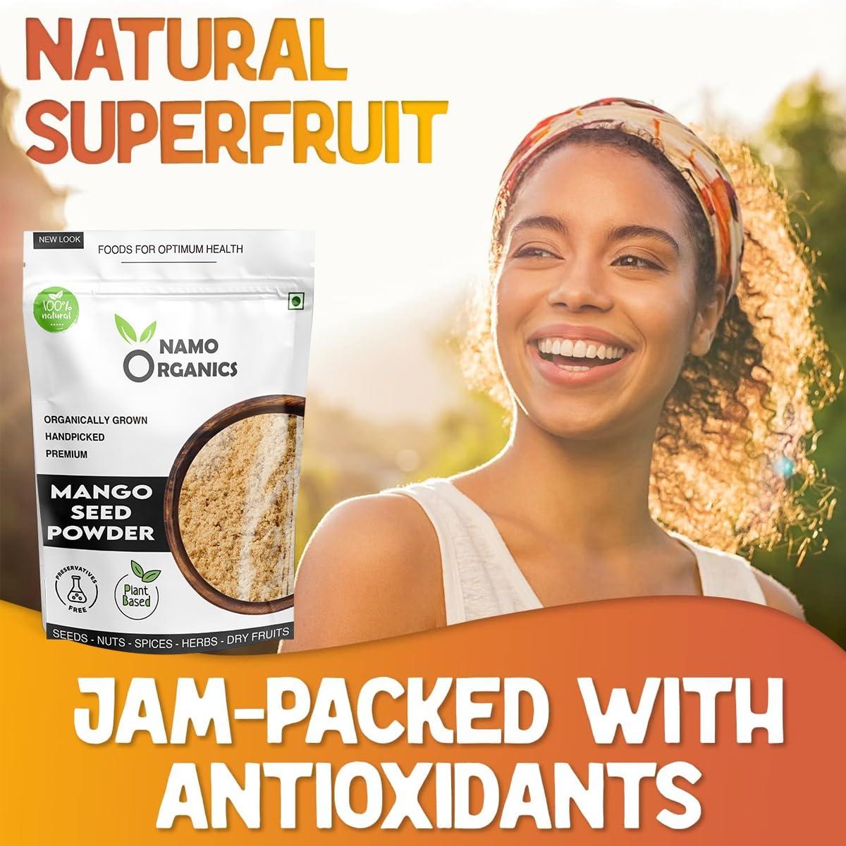 Namo Organics Namo Organics - Mango Seed Powder - 250 Gm - B12 Rich | No Preservatives | Double Filtered | No Added Impurities (250 Gm)