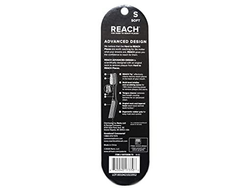 Reach Reach Advanced Design Soft Toothbrushes, Colors May Vary, 3 Count (Pack of 2) Total 6 Toothbrushes