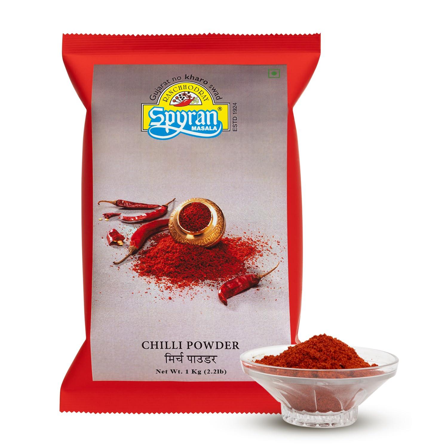 Spyran Spyran Patna Red Chilli/Chilly Powder | Spicy Lal Marchu | 100% Natural | No added colour & chemichal (1 Kg)
