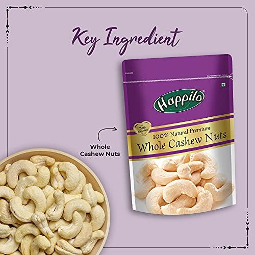 Happilo Happilo 100% Natural Premium Whole Cashews, 200 g, Pack of 2