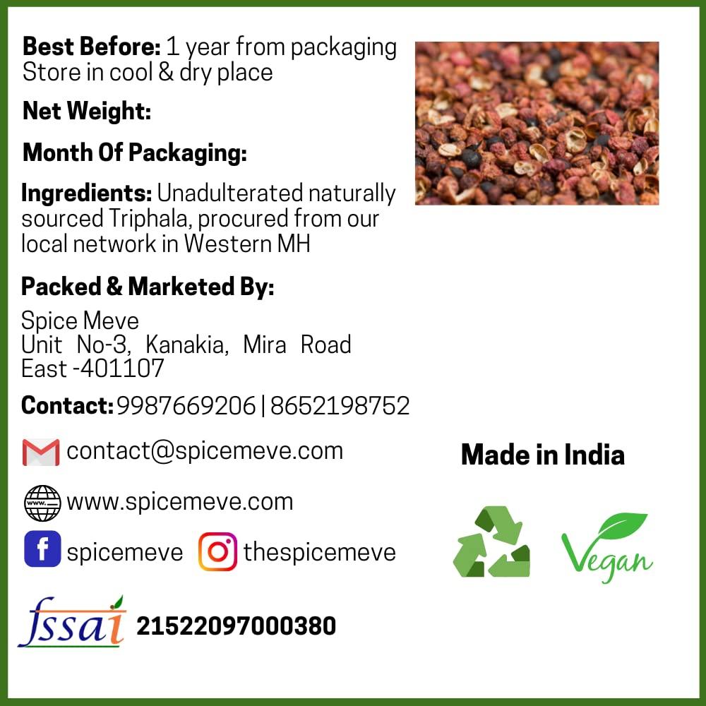 Spice Meve - Your Local Indian Spice Souk - Whole Spice Meve Indian Sichuan Pepper Corns | Triphal | Teppal | Konkani Pepper (200 gm)