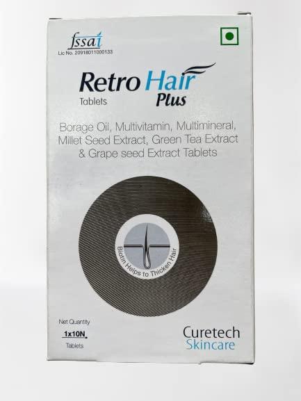 Generic RETRO HAIR PLUS TABLETS, MULTIVITAMIN FOR HAIR HEALTH, 1 PACK OF(3 * 10) TABLETS