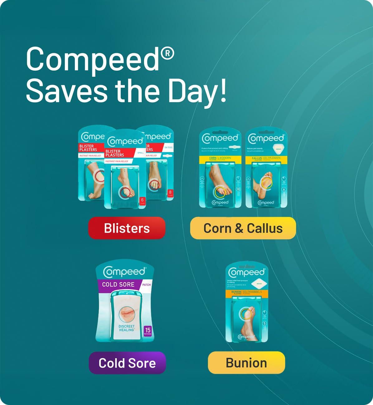 Compeed Compeed Corn Bandage For Foot Finger Rubbing Protection, Foot Corn Remover Bandages, Medium_10 Pc Pack