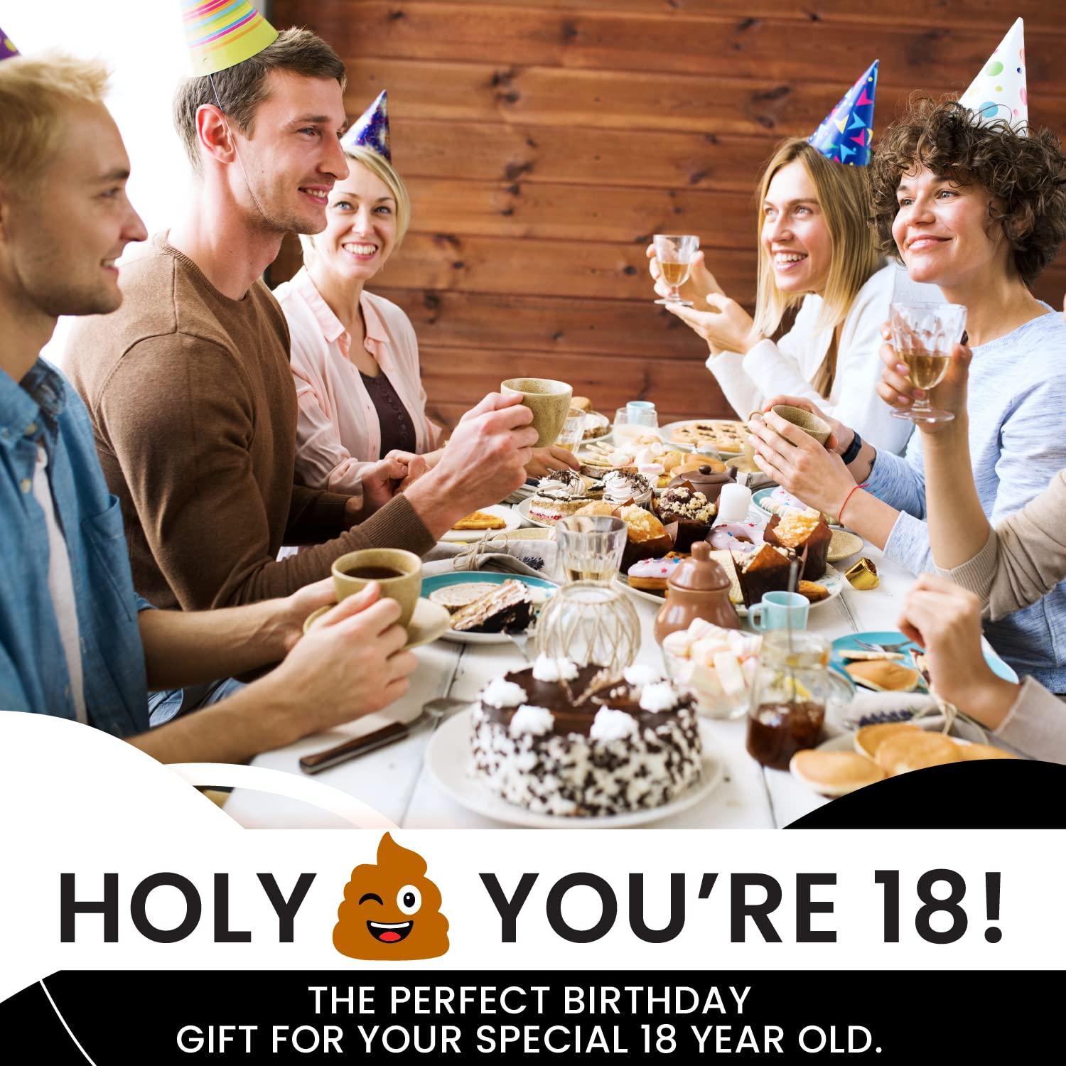 Warm Welcome 18th Birthday Gift Present Toilet Paper - Happy Eighteenth 18 Prank Funny Novelty Gag Joke Gift - Holy Crap