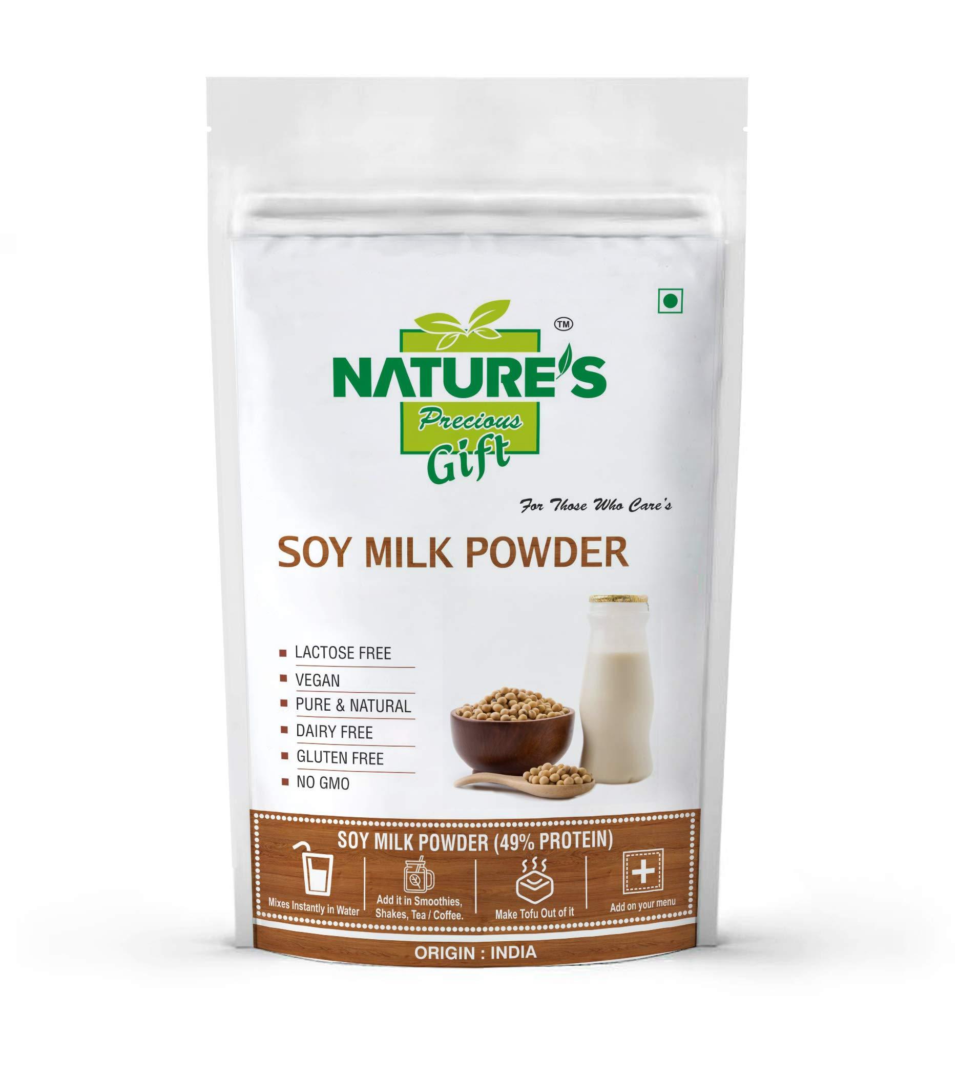 NATURE'S Precious Gift NATURE'S Precious Gift - Soy Milk Powder [Vegan | Non-GMO | 49% Protein] - 500 GM