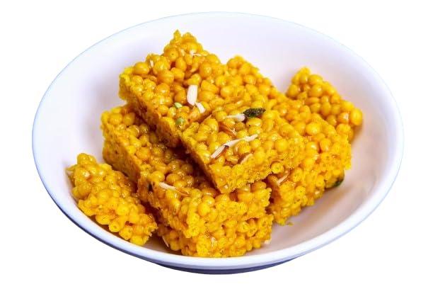 HUNGRY BEAST Healthy Home Made | Sweet Boondi Chikki| Indian Sweets | Boondi Achu | Boondi Mithai | Karakajjam - 250 Grams (Pack of 2)