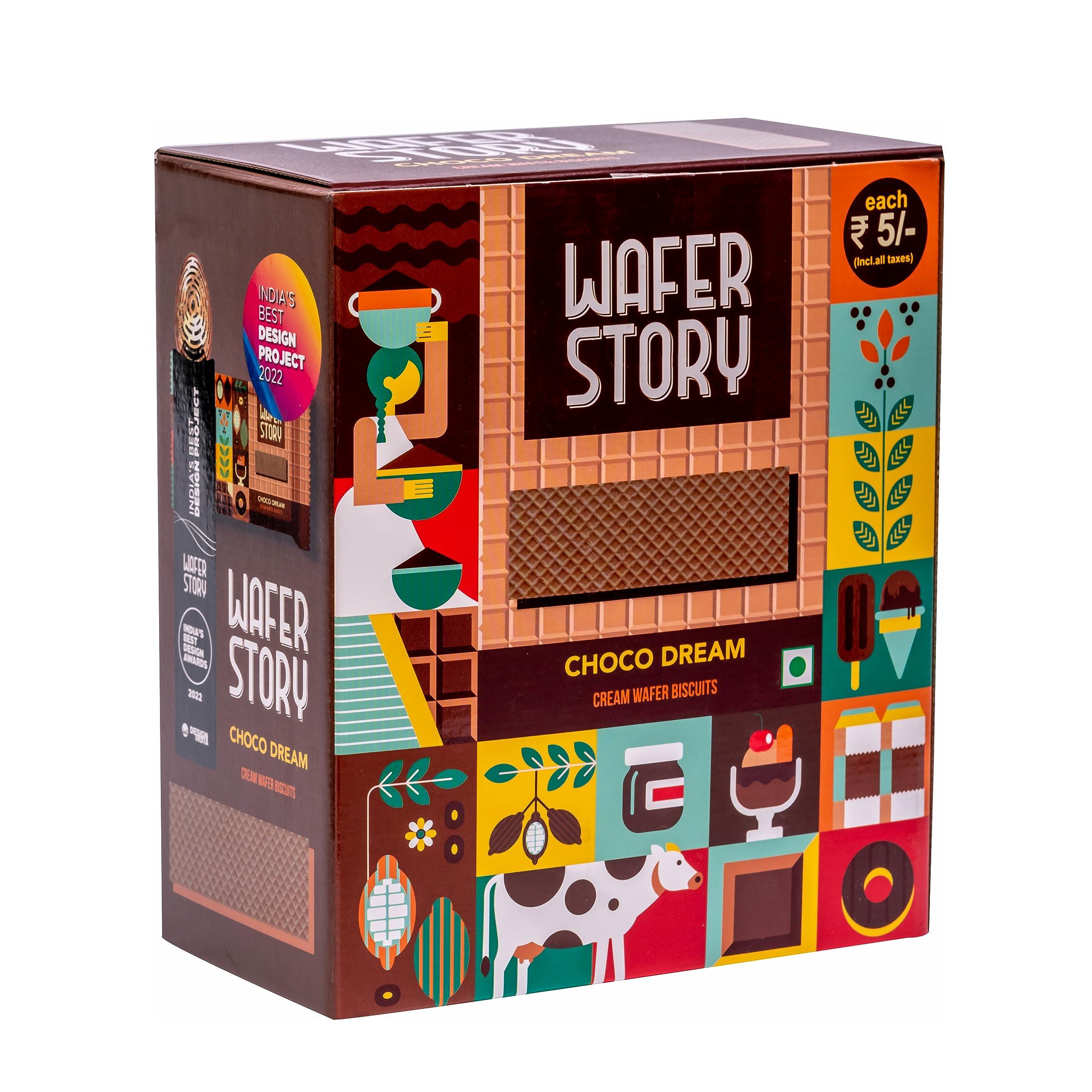 Wafer Story Wafer Story Combo of Choco Dream & Pink Blossom Wafer 12g (Pack of 24+2 pieces free) Each Creamy & Crunchy Wafers