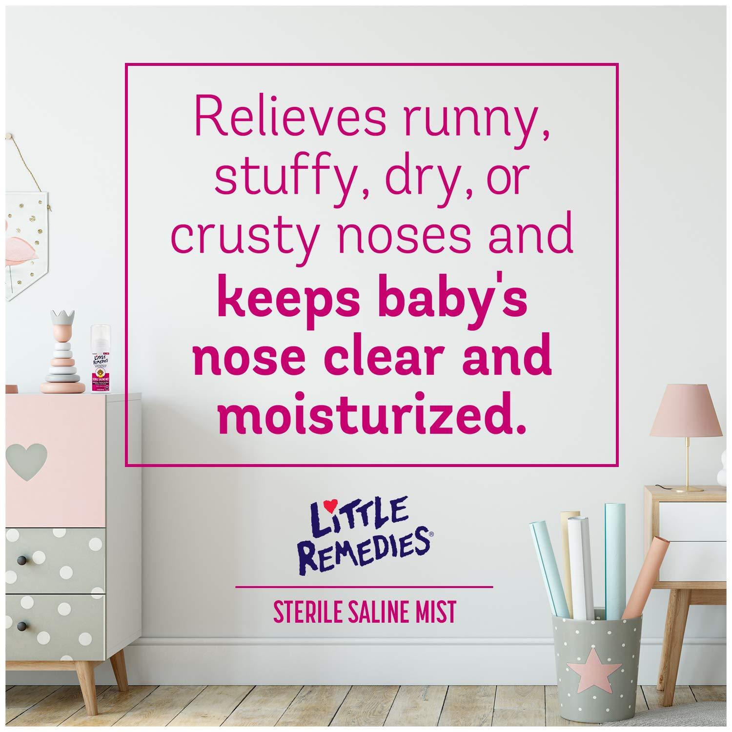 Little Remedies Little Remedies Sterile Saline Nasal Mist | Safe for Newborns | 3 FL OZ | Pack of 3