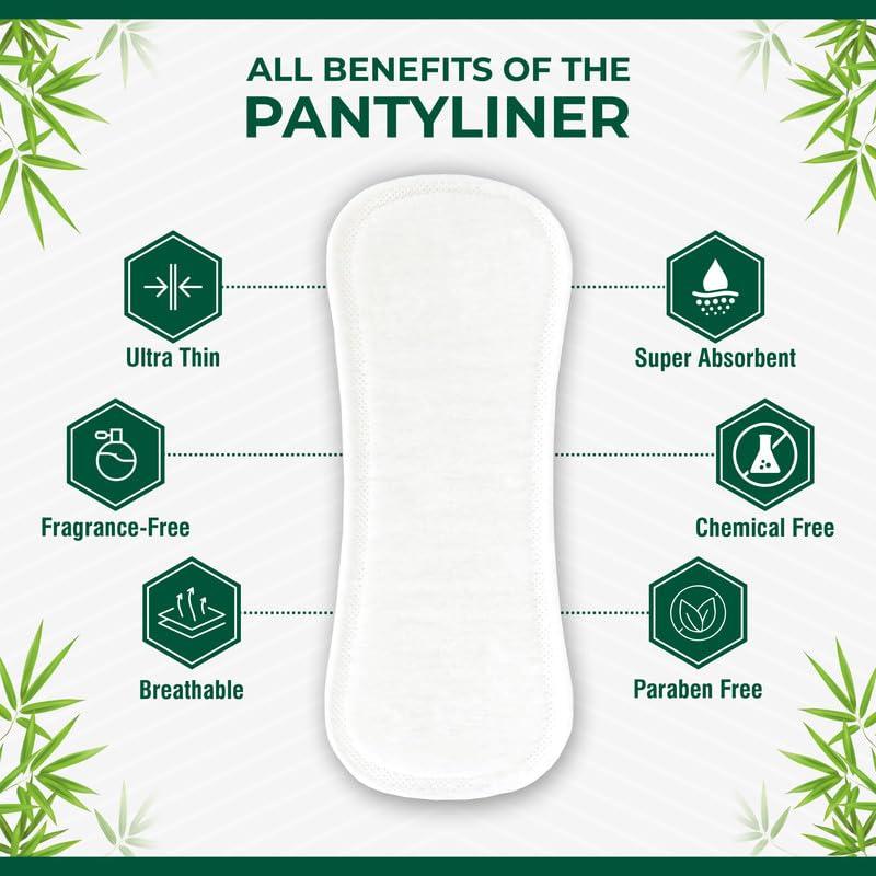 ARGONIUM ELON Panty Liners Daily Use, Bamboo Ultra-thin Anti-Bacterial Anion Technology, Protection for Pre &Post-Period Use, Guards Against Leakage, Discharge and Rashes, Non-Period Days & Spotting |180MM| Pack of 24 |