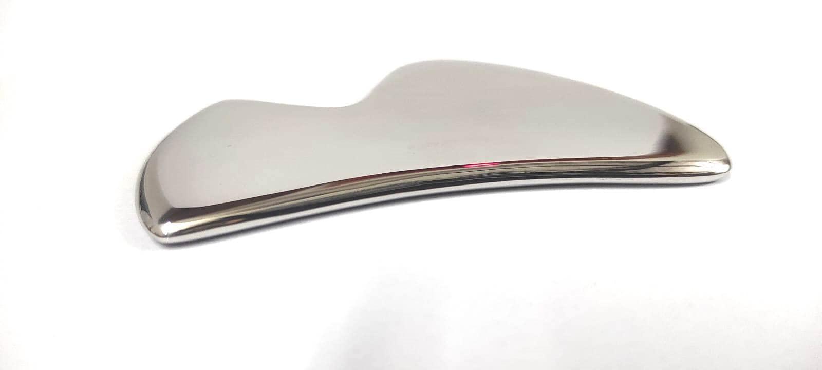 WITSOUL WITSOUL Gua Sha, Gua Sha Facial Tools, Stainless Steel Guasha Tool for Facial and Body SPA Accupressure Treatment Scraping Face Massage Tool (B Shaped Small)