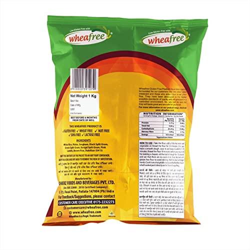 wheafree Wheafree Gluten Free Combo Pack - Missi Roti Flour 1Kg + Gluten Free Multigrain Flour (1kg x 2) | High in Protein, Vitamins, Minerals and Micronutrients | 100% Gluten Free Veg Ingredients