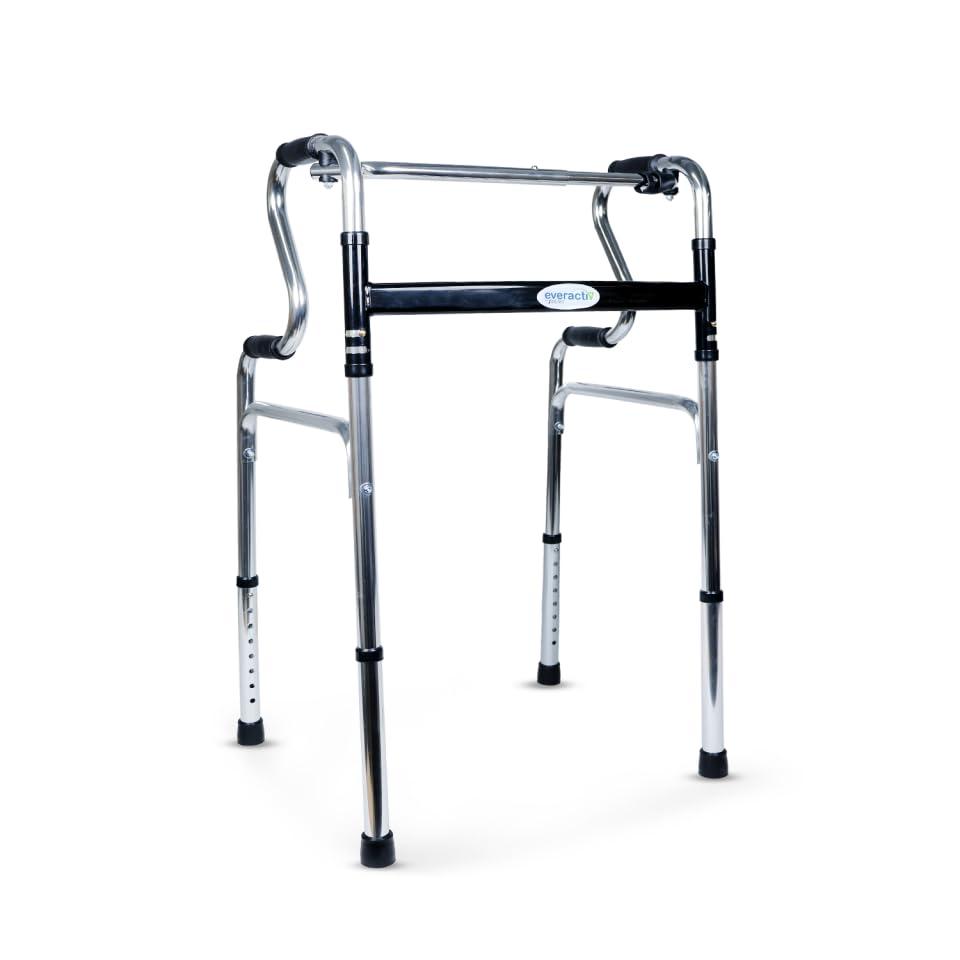 Everactiv by HCAH Everactiv by HCAH Step Walker for elderly and Senior Citizens, Dual grip for easy movement through stairs,100 Kg weight bearing Capacity, Easy Folding Mechanism