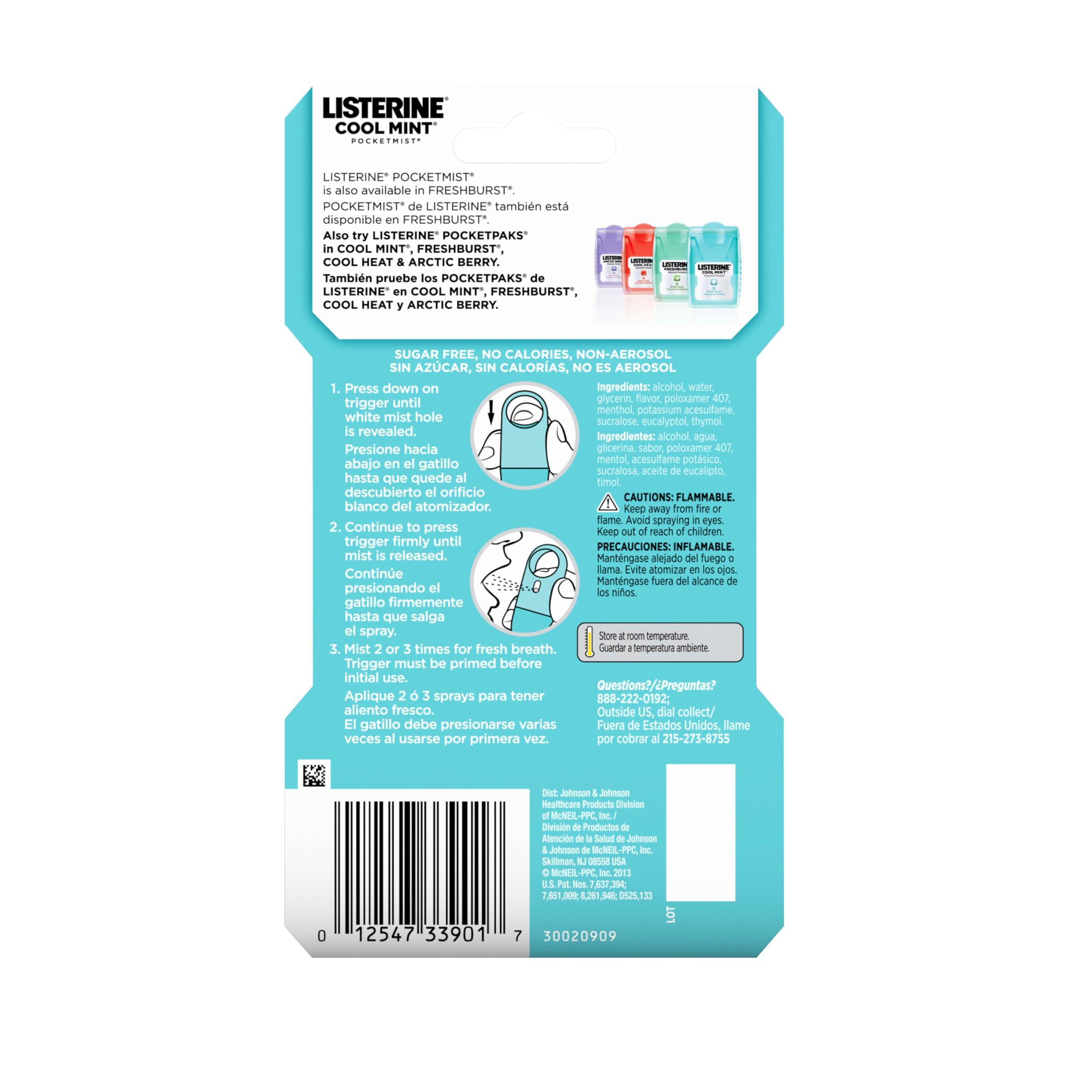 Listerine Listerine Pocket Mist Cool Mint Pack of 7.7 ml