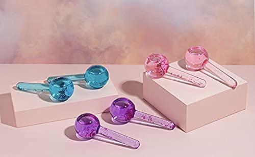 HEATHER HEATHER Facial Massager Ice Globe Smart Cool Face Roller Balls | Facial Massage Tools for Neck, Eye Circle, Reduce Eye Puffiness, Anti-Ageing, Wrinkles | Ice Roller Face Massager