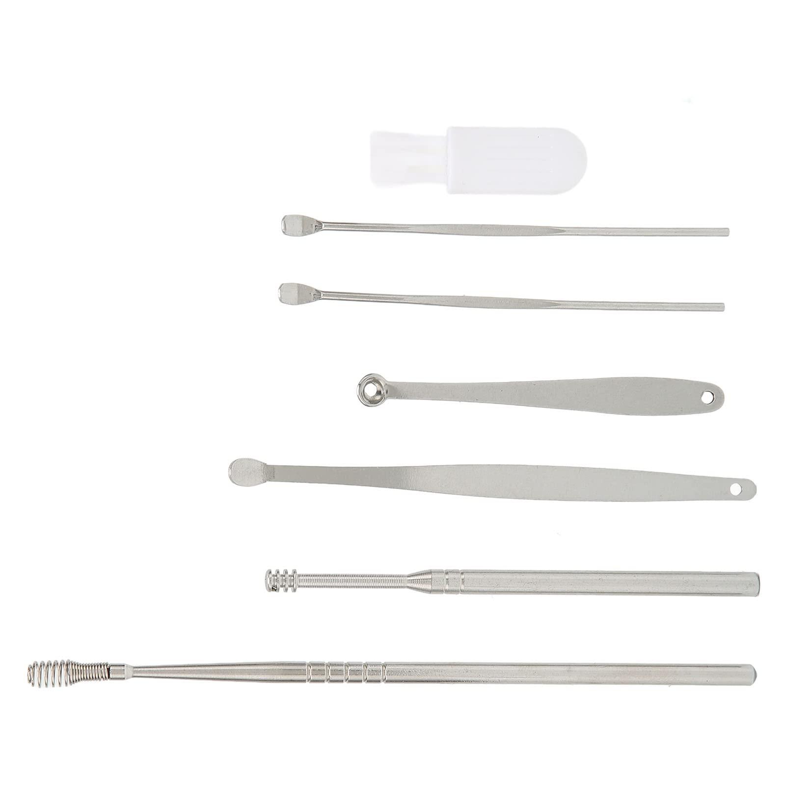 Ironctic Ear Pick, Spring Earwax Cleaner Tool Set Stainless Steel Safe Exquisite for Ear Cleaning
