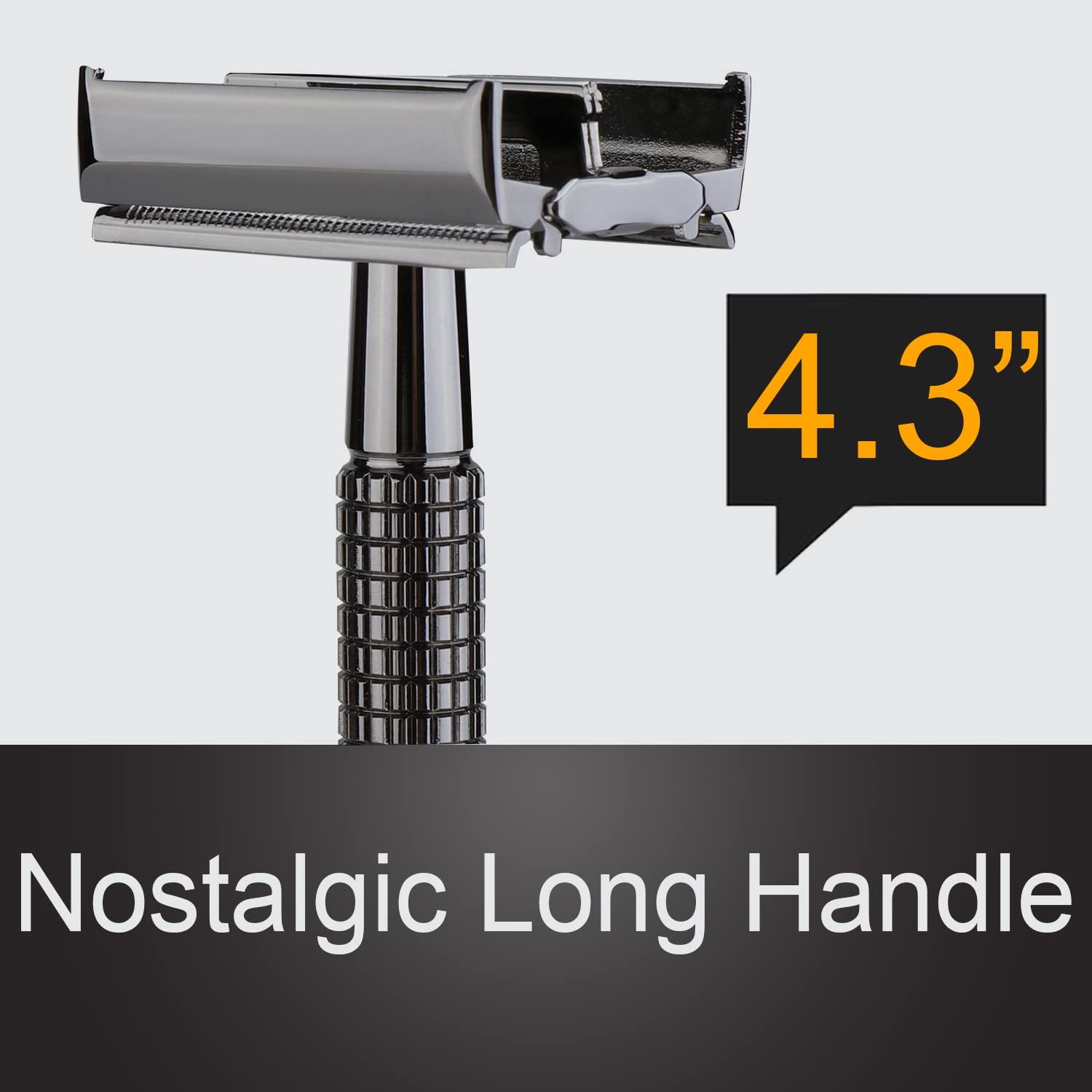 WEISHI WEISHI Long Handle Version Butterfly Open Double Edge Safety Razor.