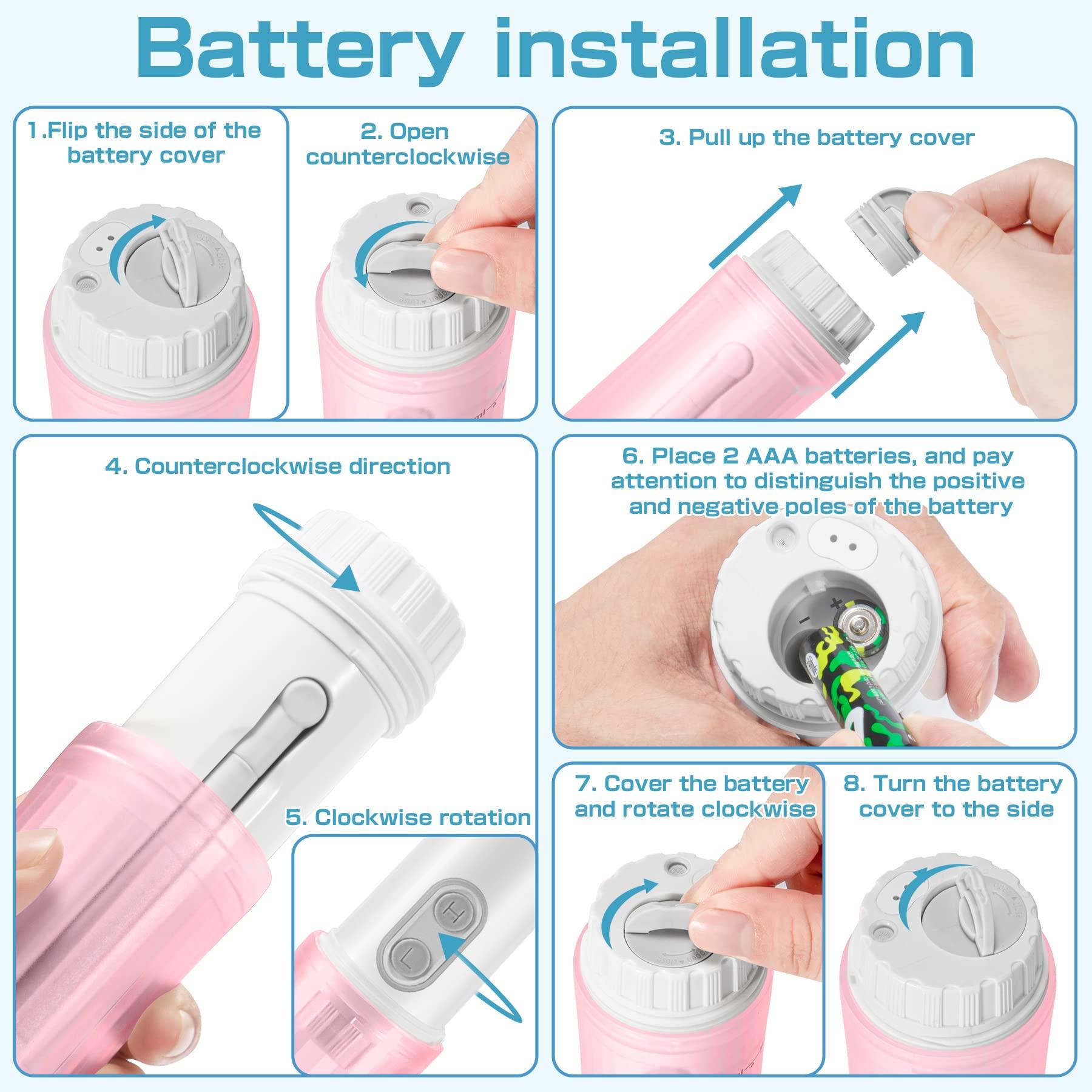 Artist Unknown Portable Bidet - Mini Foldable Handheld Personal Travel Bidet with 2 Pressure Options Electric Sprayer Toilet for Personal Hygiene Cleaning/Soothing Postpartum Care/Perineal & Hemmoroid Treatment