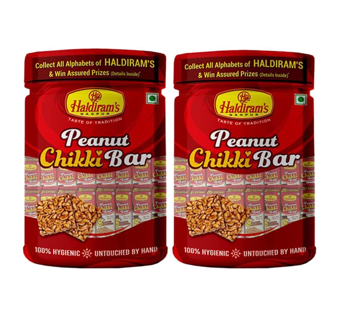 Haldiram's Haldiram's Nagpur Peanut Chikki Jar (Pack of 2 - 480 gm Each)