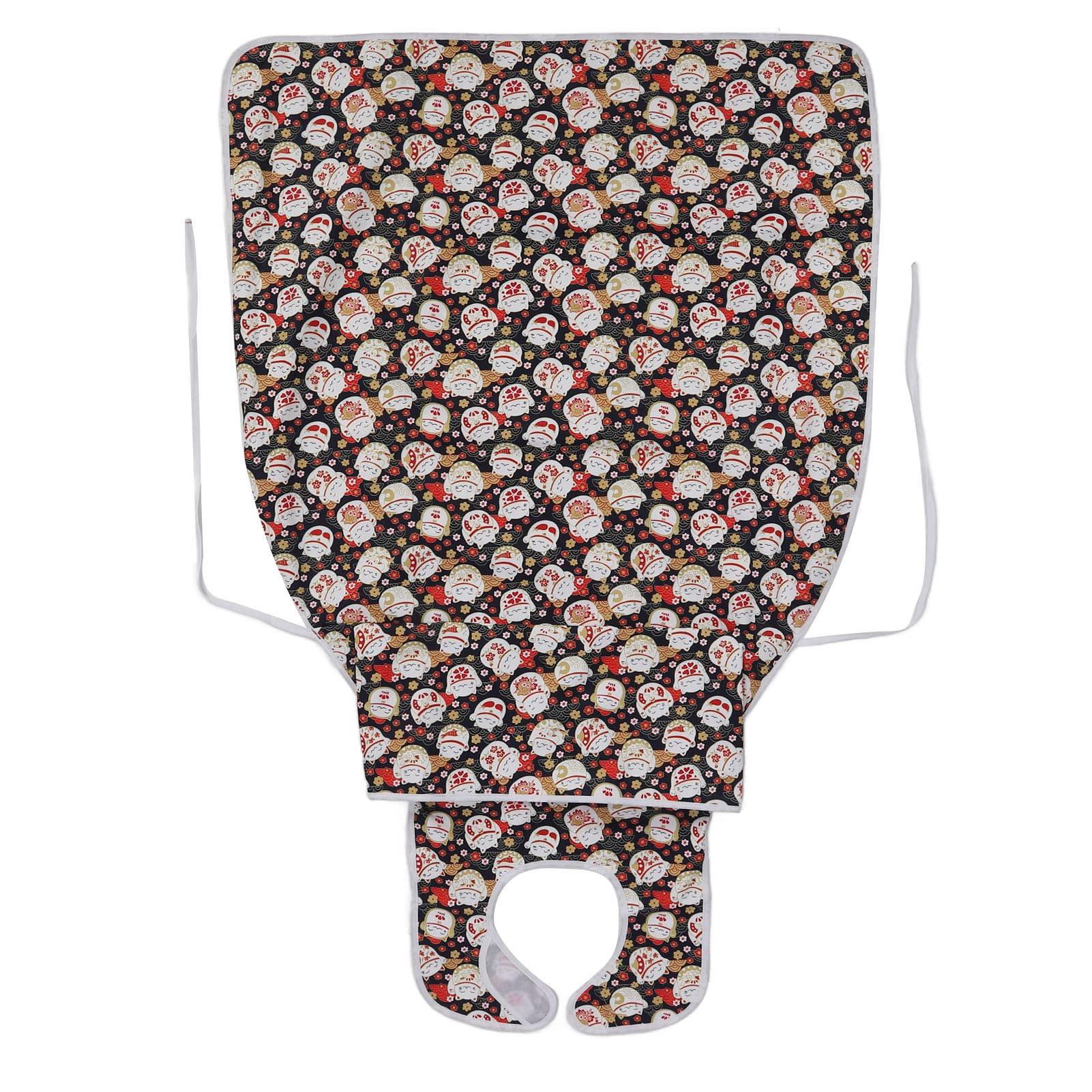 DNEI DNEI Adult Long Bib, 3D Large Calibre Food Clothing Protector Foldable for Elderly for Lunch (Cat Pattern)