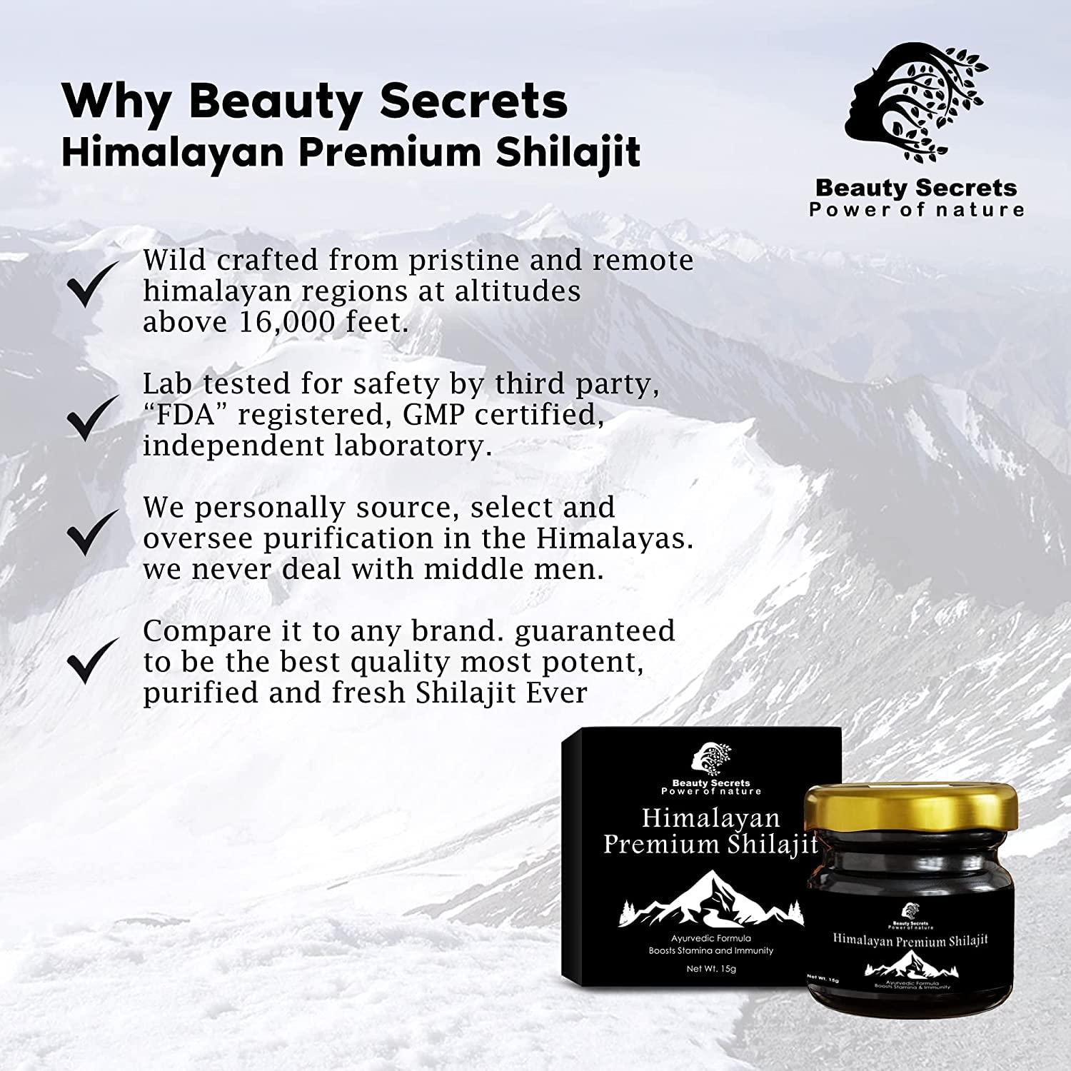 BEAUTY SECRETS Beauty Secret Pure Himalayan Ayurvedic Shudh Raw Shilajit Resin/Semi-Liquid for Men & Women 15 Gms (Pack Of 2)