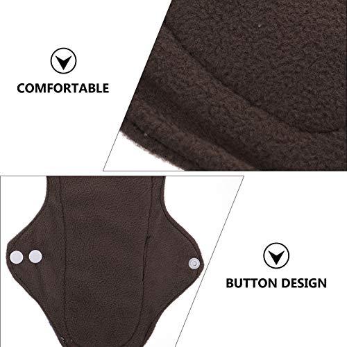 Artibetter ARTIBETTER 6Pcs Menstrual Pads Sanitary Pads Washable Bamboo Menstrual Cloth Pads Incontinence Pads with Bag for Women Girls (Random Color)