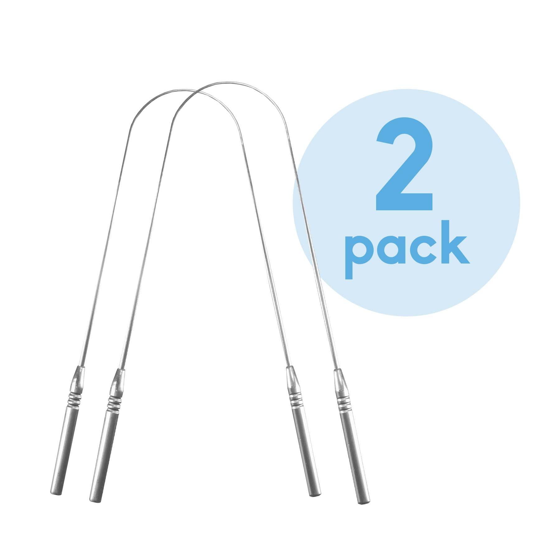 The Humble Co. The Humble Co. Tongue Scraper 100% Stainless Steel Tongue Cleaner, For Superior Oral Care, Dental Hygiene and Tongue Cleaning, Helps Eliminate Bad Breath, BPA Free (2pk)