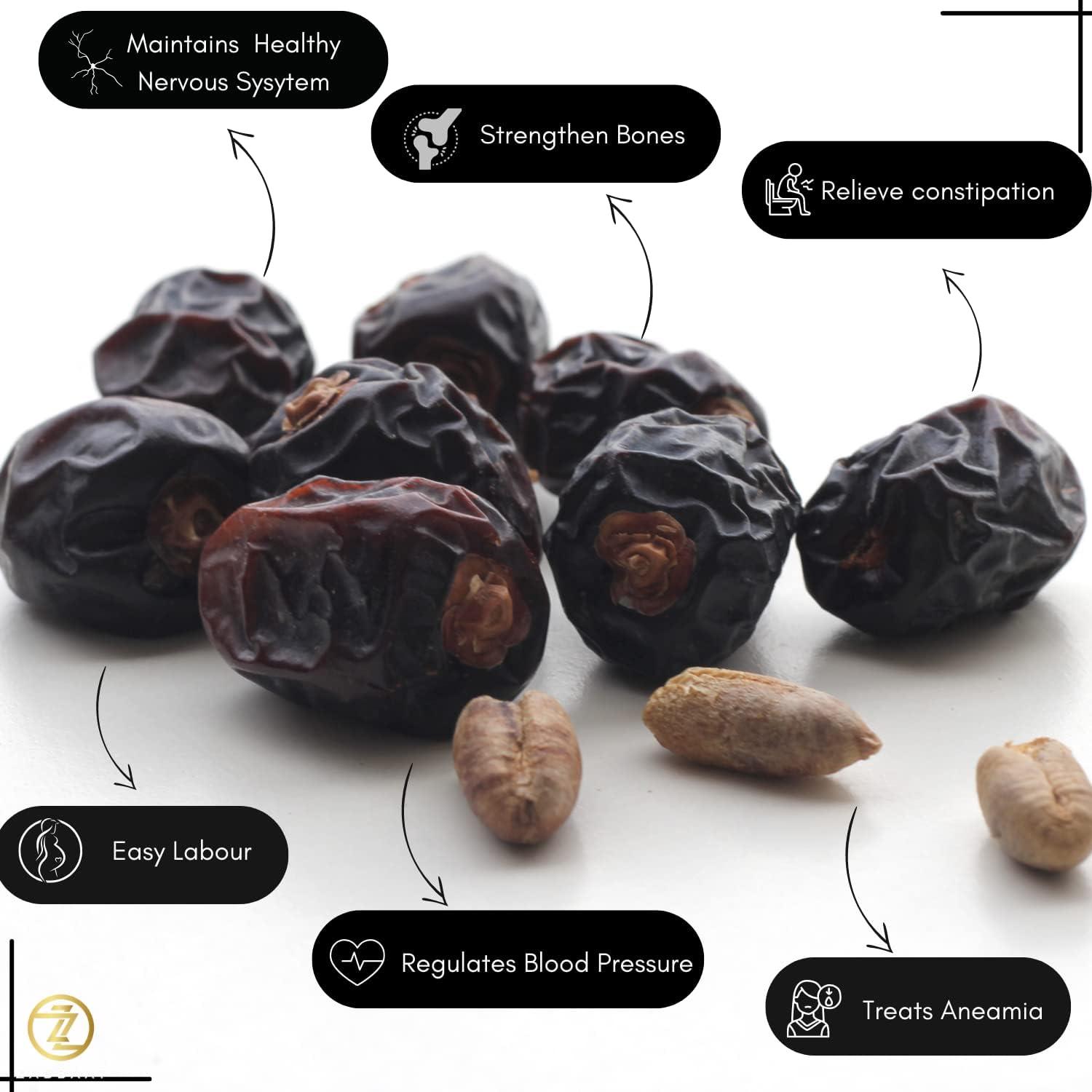 ZABBAAT ZABBAAT Ajwa Dates 400Gm|Dates In Fresh (Khajur/Khajoor)|Dry Dates|Black Dates|Ajwa Dates Original Arabian Dates|Dates Dry Fruits|Ajwa Khajoor Dry Dates|Khajoor Dates Pack Of 1 (400 Gm Pack)