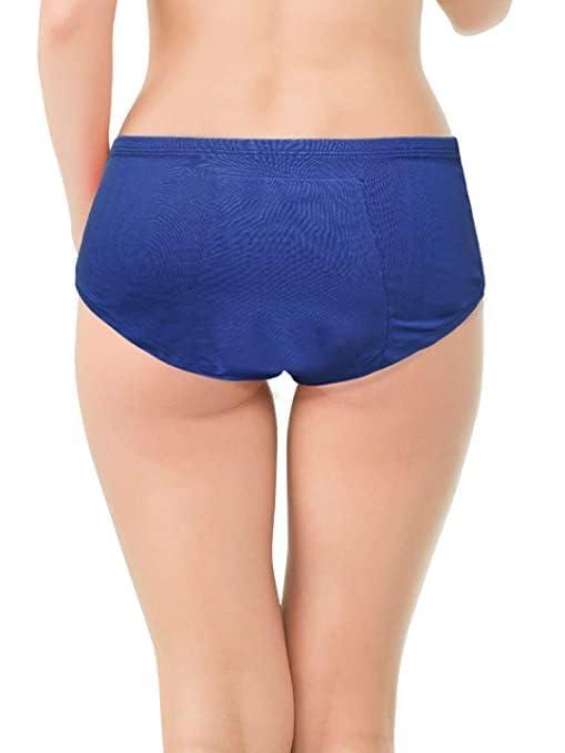 Wemyc Period Panties for Women Leak Proof, with Inbuild Pad, Reusable, Odor & Stain Free for Medium Flow I Colour Royal Blue (XL)