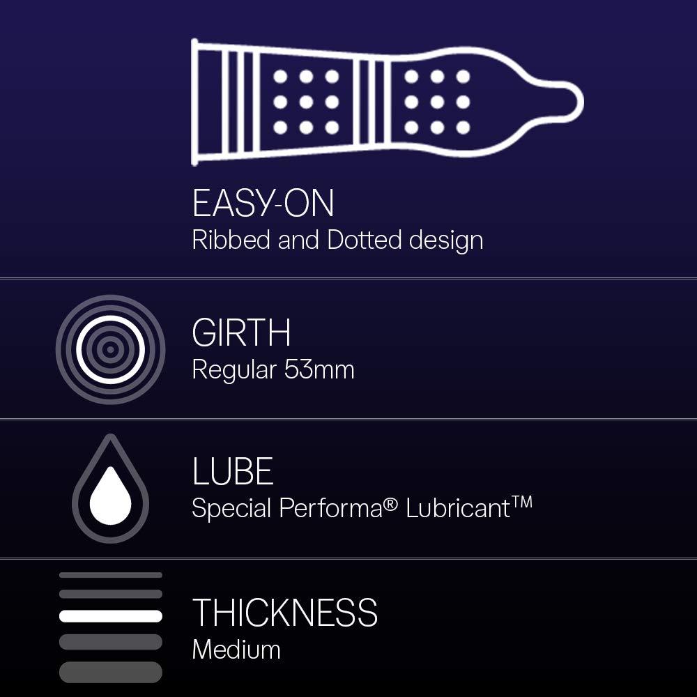 Durex Durex Condoms - 10 Count (Pack of 3, Extra Time) & Durex Mutual Climax Condoms - 10 Count (Pack of 2)