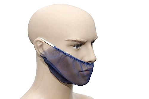 SubaA SuBaA Premium Washable Hairnet Beard Cover - Breathable Fabric, Lightweight - 50 pcs - Ideal for Food & Processing Industries, Hotels Hygiene | Reusable, Protective Beard Nets for Men