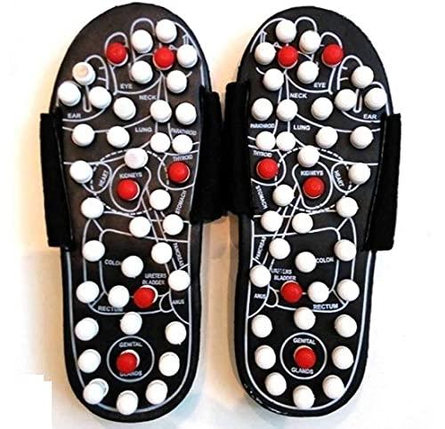 Tazomi Tazomi Spring Acupressure & Magnetic Therapy Accu Paduka Slippers for Full Body Blood Circulation Natural Leg Foot Massager Slippers For Men and Women (Unisex) (Size 6, 7, 8, 9) (9)