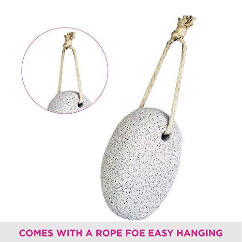Calitate24 Natural Pumice Stone for Feet Dead Skin Removal Lava Stone Pedicure Exfoliation Tool Callus Remover for Feet, Heels, Elbow & Knees with 2Pcs Bathing Sponge